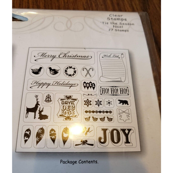 Fiskers Li'l Davis Designs Tis the Season Noel Set of 27 Clear Stamps - Picture 3 of 6
